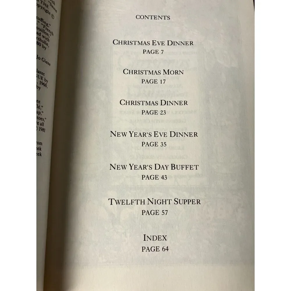 A Christmas Sampler of Feasts - 1982 cookbook